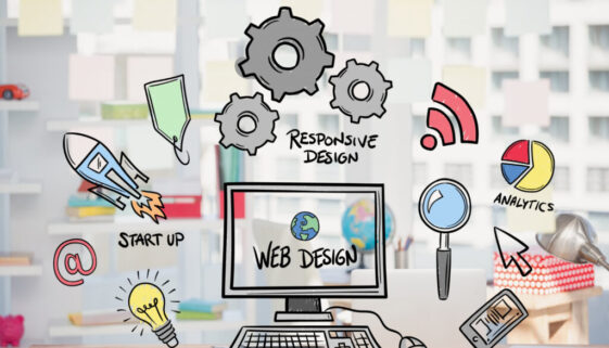 web-design-concept-with-drawings